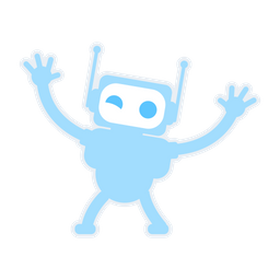 Winking robot with open arms  Icon