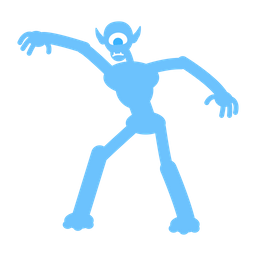 Angry monster with long arms and legs  Icon