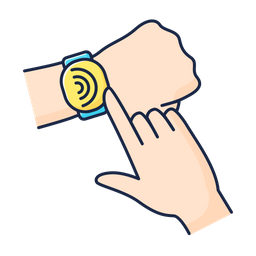 Payment system on smart watch  Icon