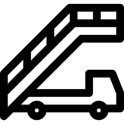 Flugzeug Passagiertreppe  Symbol