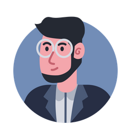 Man With Beard Glasses And Suit Avatar  Icon