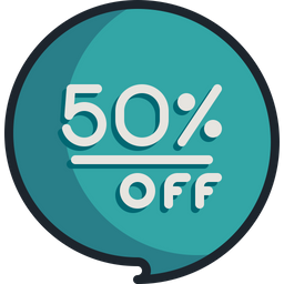 50 Percent Discount  Icon