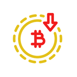 Bitcoin Decrease  Icon