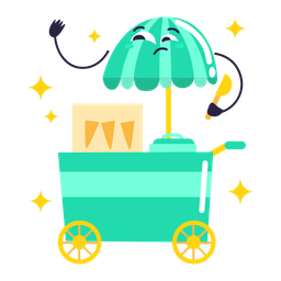 Ice Cream Street Food Stall  Icon