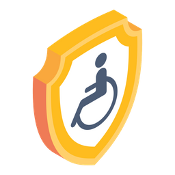 Disability Insurance Shield Disablement Protection Icon