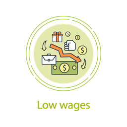 Low Wages  Icon