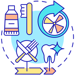 Gute Mundhygiene  Symbol