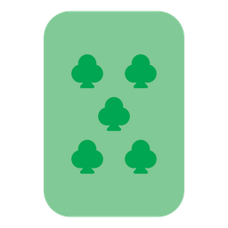 Five Of Clubs  Icon