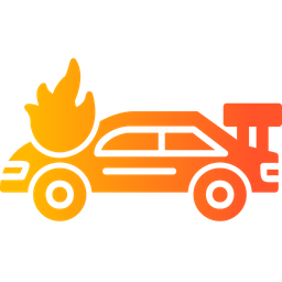 Accident Car In Fire  Icon