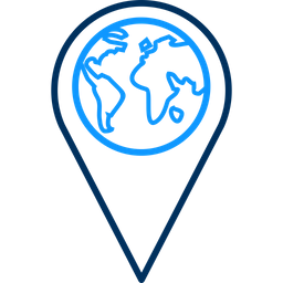 World Location Pin Global Access Global Delivery Icon