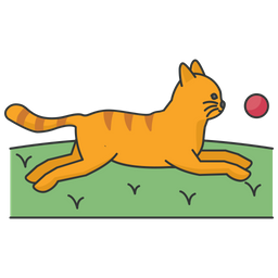 Cat Playing Ball  Icon