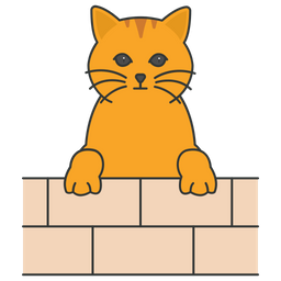 Cat On Wall  Icon