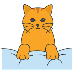 Katze auf Kissen  Symbol