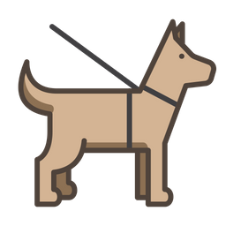 Dog Leashed  Icon