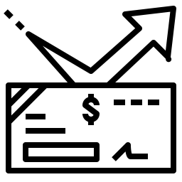 Scheck platzen  Symbol