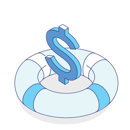 Coin Dollar On Lifeline  Icon