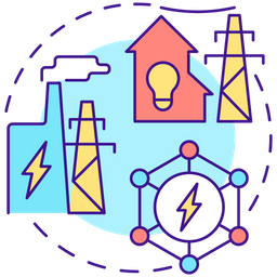 Electric power distribution  Icon