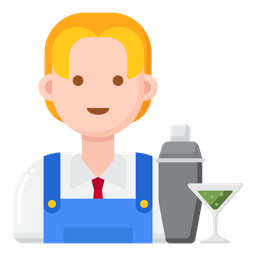 Barkeeper männlich  Symbol