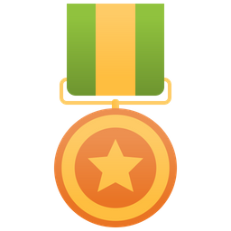 Golden Medal Badge Icon