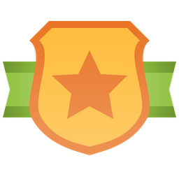 Golden Shield Badge Icon