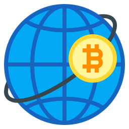 Globe Bitcoin  Icon