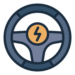 Electric Car Steering Wheel  Icon