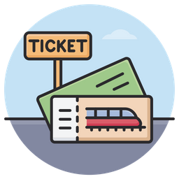 Railway Ticket  Icon