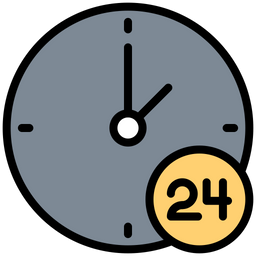 24 Hour Service  Icon