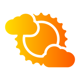 Clouds And Sun  Icon