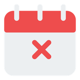 Calendar Cross  Icon