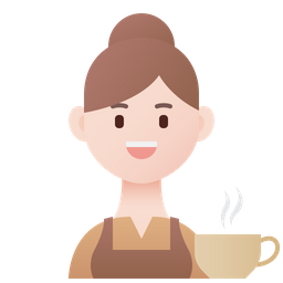 Barista-Frau  Symbol