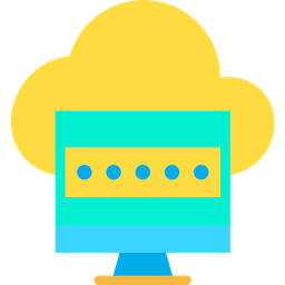 Cloud Computing Password  Icon