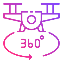 Drone com visão 360º  Ícone