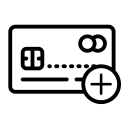 Kreditkarte hinzufügen  Symbol