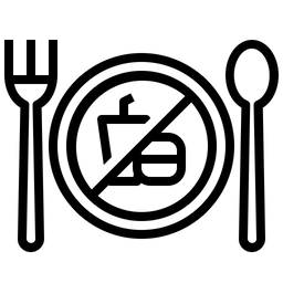 Lebensmittel verboten  Symbol