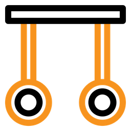 Akrobatisch sportlich  Symbol