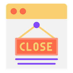 Online Close Store  Icon