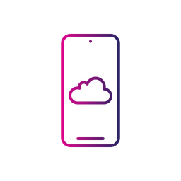 Armazenamento em nuvem móvel  Ícone
