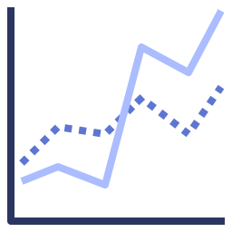 Gráfico de linha  Ícone