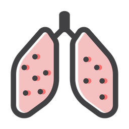 폐 감염  아이콘