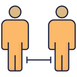 사회적 거리  아이콘