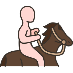 Pferde-Reiten  Symbol