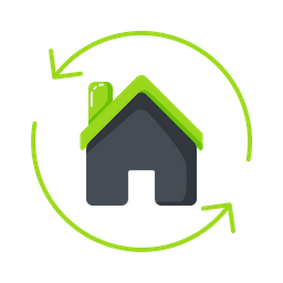 Eco House Arrow  Icon