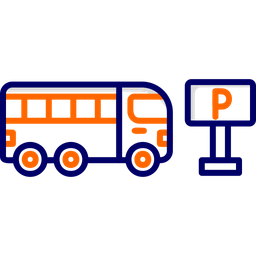 Estacionamento de ônibus  Ícone