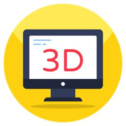 3 D Screen  Icon