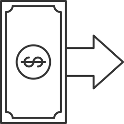 Transação em dinheiro  Ícone