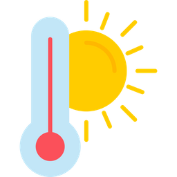 High Temperature Hot Summer Icon