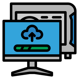 Carregamento de upload na nuvem  Ícone