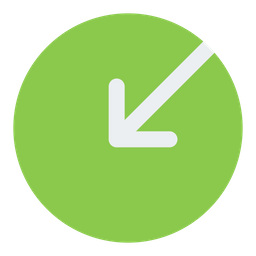 Arrow Down Left  Icon