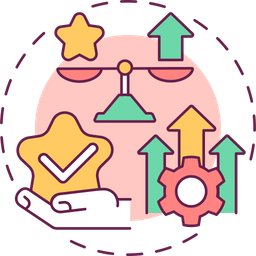 Balancing quality and growth  Icon